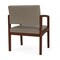 Lesro Lenox Wood Wide Guest Chair Wood Frame, Walnut, MD Farro Upholstery LW1201 - alternate 3